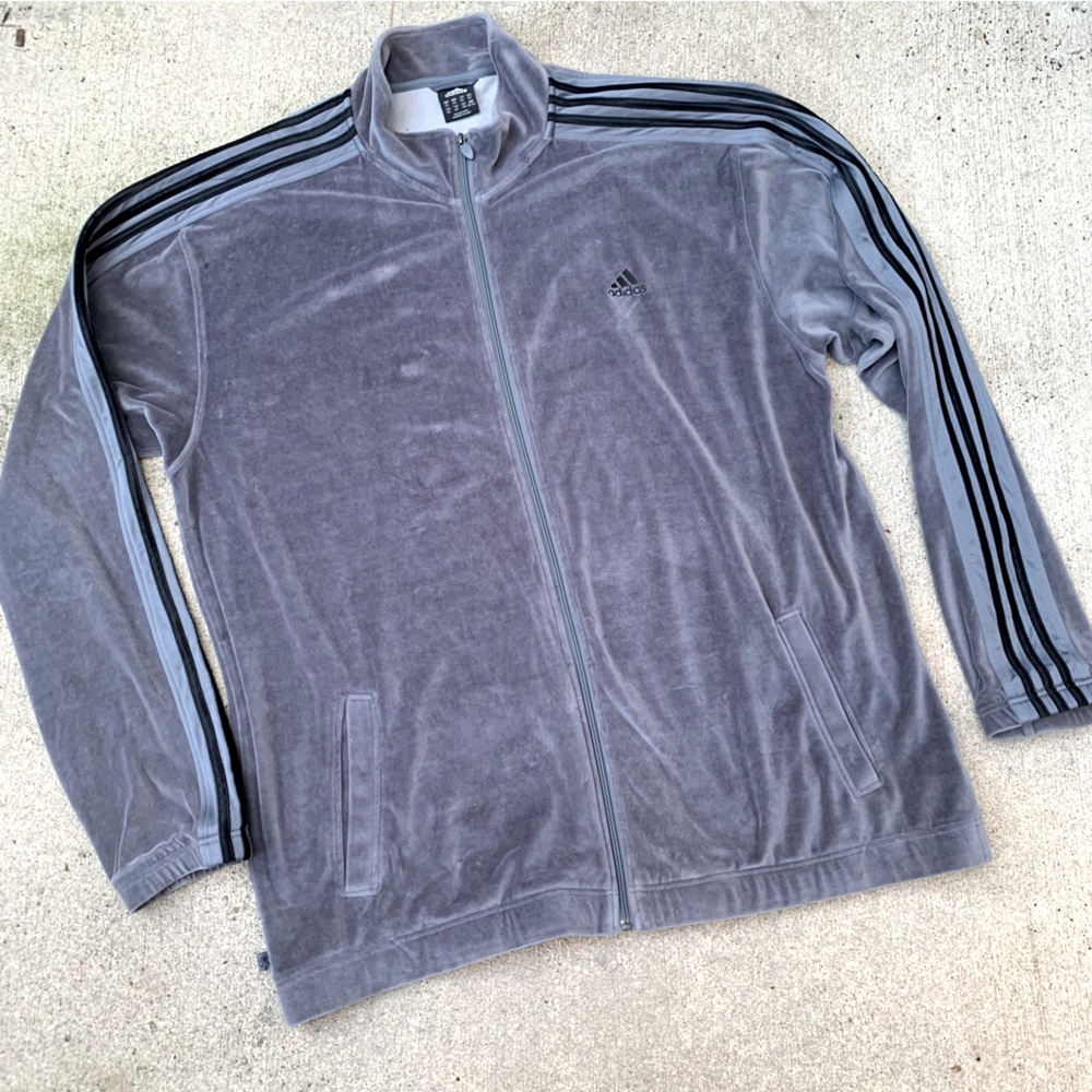 Adidas Vintage Velour Track Jacket Men’s 3XL